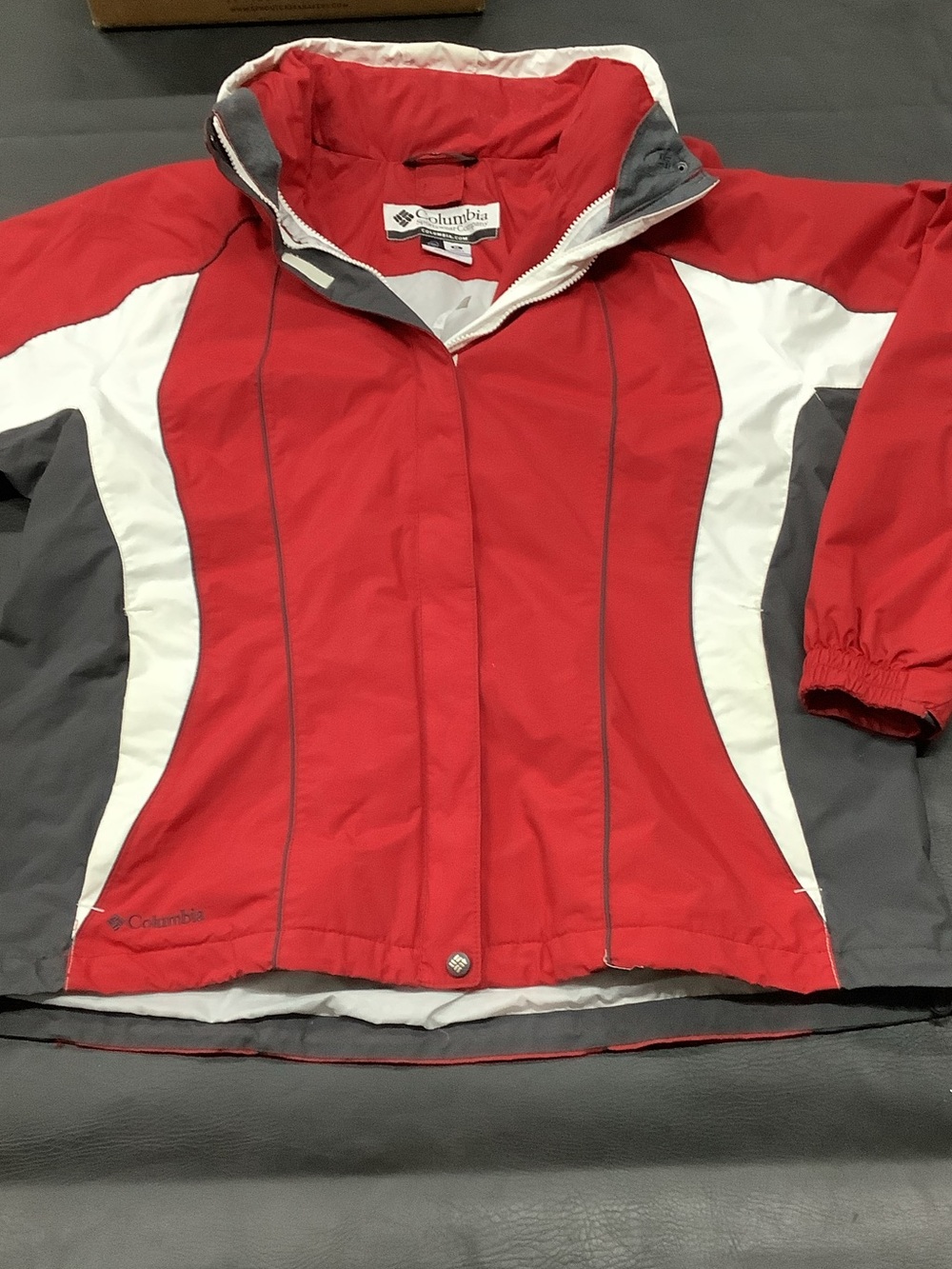 Columbia Red, White & Gray Women's Ski XL Jacket
